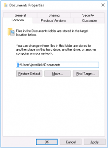 Déplacer un Dossier de Documents Utilisateur Windows, étape 01
