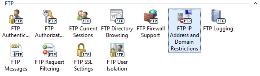 IIS FTP IP Address and Domain Restrictions
