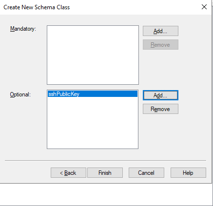 Add sshPublicKey -attribute created earlier- as Optional to your Class