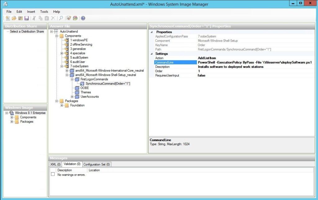 How to Deploy Software through WDS, automated as a FirstLogonCommand