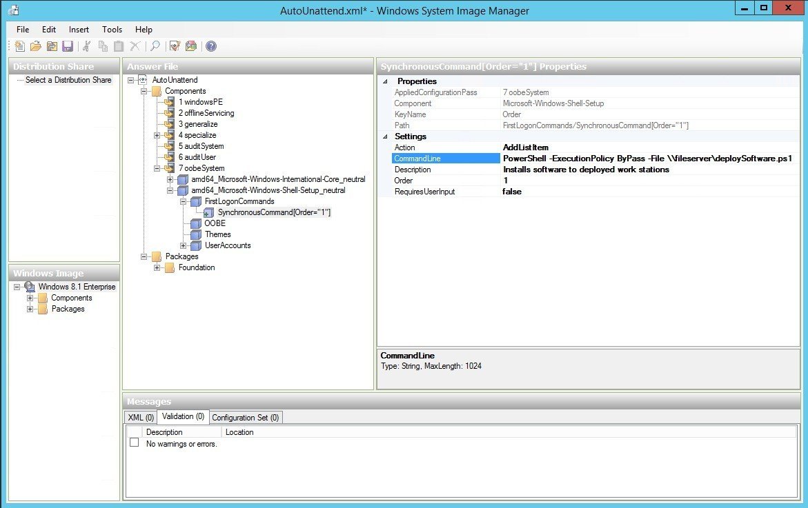 How to Deploy Software through WDS, automated as a FirstLogonCommand