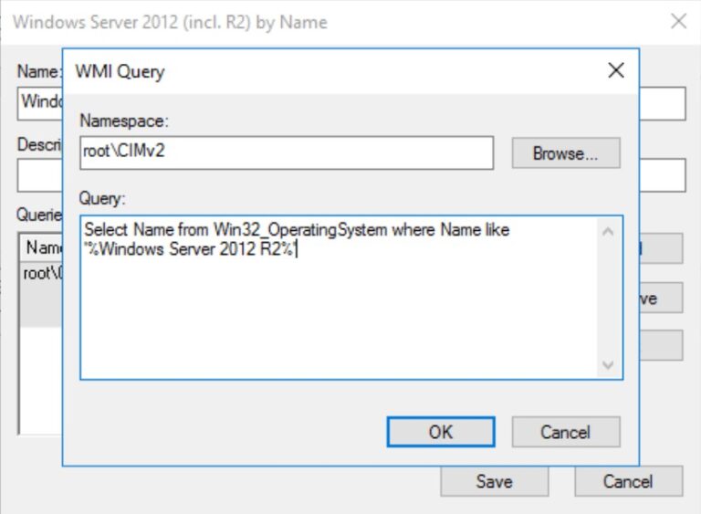 WMI Query GPMC WMI Filter