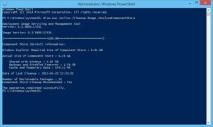 Analyze Component Store size with DISM in PowerShell