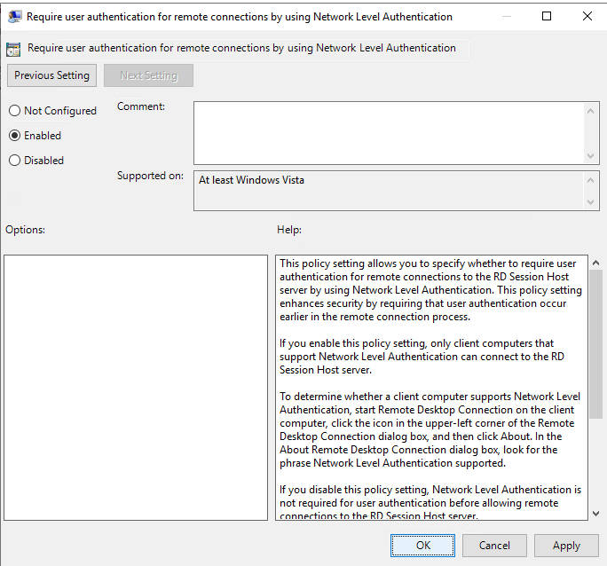 Network Level Authentication for RD Session host