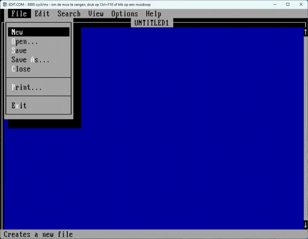 edit.com in DOSBox